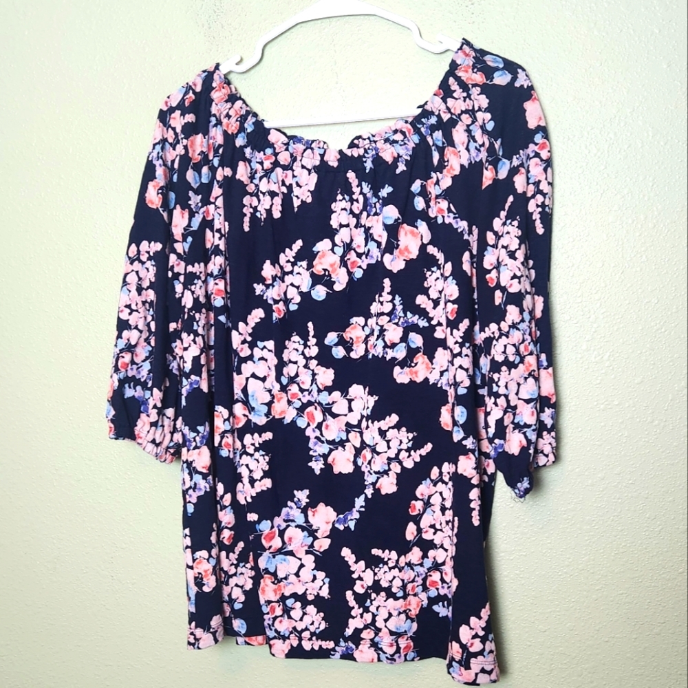 J. Jill Floral Bohemian Blouse Size XL